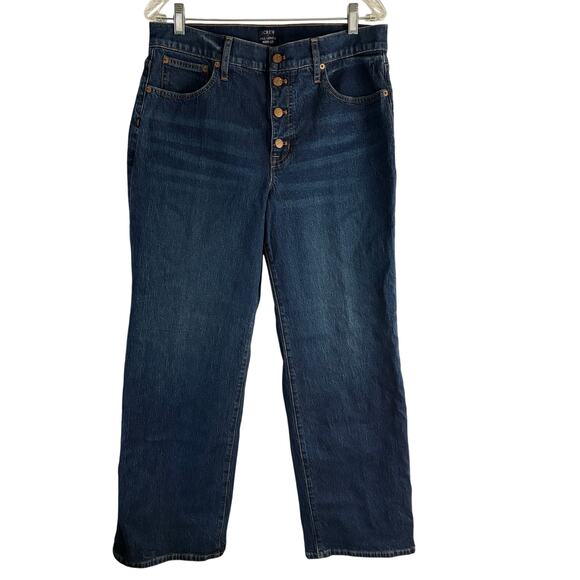 J.Crew Full Length Wide Leg Denim Jeans Button Fly Size 30 CB377 30" Inseam - Picture 1 of 7